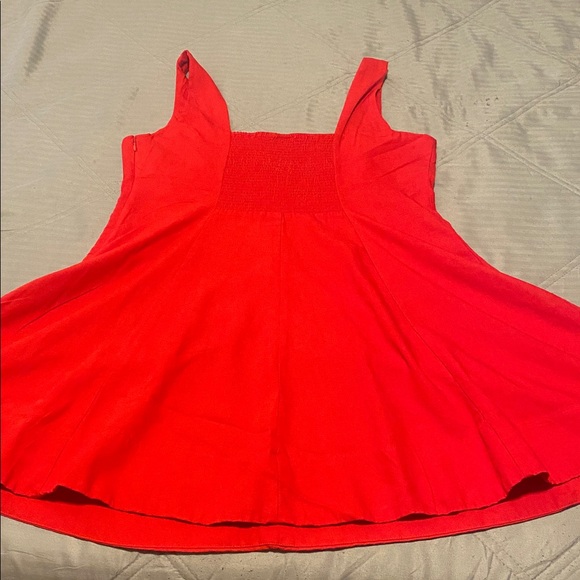 GAP Vibrant Red Women's Mini Flare Dress size Large Petite - Picture 3 of 7